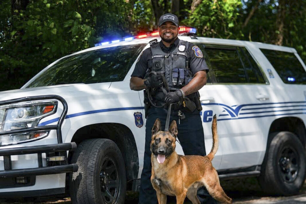 drug dog and handler